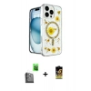 MARSİLYAN™- iPhone 16 Pro Max Kılıf Kozmos Doku - Siyah Buffer Cam Ekran Koruyucu + Raze Metal Kamera Lens - SH