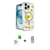 MARSİLYAN™- iPhone 16 Pro Max Kılıf Kozmos Doku - Siyah Joko Magic 5D Cam + Raze Metal Kamera Lens - BZ