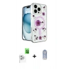 MARSİLYAN™- iPhone 16 Pro Max Kılıf Kozmos Doku - Siyah Joko Magic 5D Cam + Raze Metal Kamera Lens - BZ