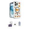 MARSİLYAN™- iPhone 16 Pro Max Kılıf Kozmos Doku - Siyah Joko Magic 5D Cam + Bilvis Titan Kamera Lens - GS