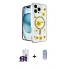 MARSİLYAN™- iPhone 16 Pro Max Kılıf Kozmos Doku - Siyah Joko Magic 5D Cam + Bilvis Titan Kamera Lens - SH