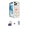MARSİLYAN™- iPhone 16 Pro Max Kılıf Kozmos Doku - Siyah Joko Magic 5D Cam + Bilvis Titan Kamera Lens - SH