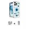 MARSİLYAN™- iPhone 16 Pro Max Kılıf Kozmos Doku - Siyah Joko Magic 5D Cam + Pers Alüminyum Kamera Lens - GS