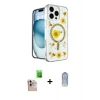 MARSİLYAN™- iPhone 16 Pro Max Kılıf Kozmos Doku - Siyah Joko Magic 5D Cam + Raze Metal Kamera Lens - NLGY