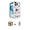 MARSİLYAN™- iPhone 16 Pro Max Kılıf Kozmos Doku - Siyah Joko Magic 5D Cam + Pers Alüminyum Kamera Lens - CLTM