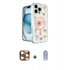 MARSİLYAN™- iPhone 16 Pro Max Kılıf Kozmos Doku - Siyah Joko Magic 5D Cam + Pers Alüminyum Kamera Lens - CLTM