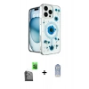 MARSİLYAN™- iPhone 16 Pro Max Kılıf Kozmos Doku - Siyah Joko Magic 5D Cam + Raze Metal Kamera Lens - SH