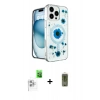 MARSİLYAN™- iPhone 16 Pro Max Kılıf Kozmos Doku - Siyah Joko Magic 5D Hayalet Cam + Raze Metal Kamera Lens - BZ
