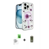 MARSİLYAN™- iPhone 16 Pro Max Kılıf Kozmos Doku - Siyah Joko Magic 5D Hayalet Cam + Raze Metal Kamera Lens - BZ