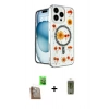 MARSİLYAN™- iPhone 16 Pro Max Kılıf Kozmos Doku - Siyah Joko Magic 5D Hayalet Cam + Çöl Titanyum Raze Metal Kamera Lens