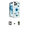 MARSİLYAN™- iPhone 16 Pro Max Kılıf Kozmos Doku - Siyah Joko Magic 5D Hayalet Cam + PVD Metal Kamera Lens - GD