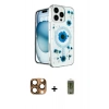 MARSİLYAN™- iPhone 16 Pro Max Kılıf Kozmos Doku - Siyah Joko Magic 5D Hayalet Cam + Pers Alüminyum Kamera Lens - CLTM
