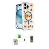 MARSİLYAN™- iPhone 16 Pro Max Kılıf Kozmos Doku - Siyah Joko Magic 5D Hayalet Cam + Raze Metal Kamera Lens - NLGY