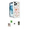 MARSİLYAN™- iPhone 16 Pro Max Kılıf Kozmos Doku - Siyah Joko Magic 5D Hayalet Cam + Raze Metal Kamera Lens - NLGY