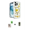 MARSİLYAN™- iPhone 16 Pro Max Kılıf Kozmos Doku - Siyah Joko Magic 5D Hayalet Cam + Raze Metal Kamera Lens - NLGY
