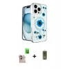 MARSİLYAN™- iPhone 16 Pro Max Kılıf Kozmos Doku - Siyah Joko Magic 5D Hayalet Cam + Raze Metal Kamera Lens - NLGY