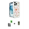 MARSİLYAN™- iPhone 16 Pro Max Kılıf Kozmos Doku - Siyah Joko Magic 5D Hayalet Cam + Raze Metal Kamera Lens - SH