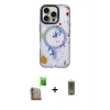 MARSİLYAN™- iPhone 16 Pro Max Kılıf Kozmos Doku - Siyah Joko Magic 5D Hayalet Cam + Raze Metal Kamera Lens - CLTM