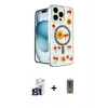 MARSİLYAN™- iPhone 16 Pro Max Kılıf Kozmos Doku - Siyah Joko Magic 5D Hayalet Cam + Titanyum Gri Bilvis Titan Kamera Lens