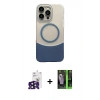 MARSİLYAN™- iPhone 16 Pro Max Kılıf Kozmos Form Özel Seri - Şeffaf 360 Full Body Arka Koruyucu + Bilvis Titan Kamera Lens - SH