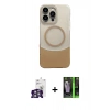 MARSİLYAN™- iPhone 16 Pro Max Kılıf Kozmos Form Özel Seri - Şeffaf 360 Full Body Arka Koruyucu + Bilvis Titan Kamera Lens - GS