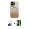 MARSİLYAN™- iPhone 16 Pro Max Kılıf Kozmos Form Özel Seri - Şeffaf 360 Full Body Arka Koruyucu + Bilvis Titan Kamera Lens - SH