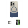 MARSİLYAN™- iPhone 16 Pro Max Kılıf Kozmos Form Özel Seri - Şeffaf 360 Full Body Arka Koruyucu + Gold PVD Metal Kamera Lens