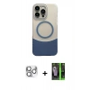MARSİLYAN™- iPhone 16 Pro Max Kılıf Kozmos Form Özel Seri - Şeffaf 360 Full Body Arka Koruyucu + Pers Alüminyum Kamera Lens - GS