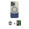 MARSİLYAN™- iPhone 16 Pro Max Kılıf Kozmos Form Özel Seri - Şeffaf 360 Full Body Arka Koruyucu + PVD Metal Kamera Lens - GS