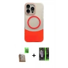 MARSİLYAN™- iPhone 16 Pro Max Kılıf Kozmos Form Özel Seri - Şeffaf 360 Full Body Arka Koruyucu + Raze Metal Kamera Lens - CLTM