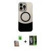MARSİLYAN™- iPhone 16 Pro Max Kılıf Kozmos Form Özel Seri - Şeffaf 360 Full Body Arka Koruyucu + Raze Metal Kamera Lens - CLTM