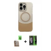 MARSİLYAN™- iPhone 16 Pro Max Kılıf Kozmos Form Özel Seri - Şeffaf 360 Full Body Arka Koruyucu + Raze Metal Kamera Lens - CLTM