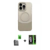 MARSİLYAN™- iPhone 16 Pro Max Kılıf Kozmos Form Özel Seri - Şeffaf 360 Full Body Arka Koruyucu + Raze Metal Kamera Lens - SH