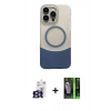 MARSİLYAN™- iPhone 16 Pro Max Kılıf Kozmos Form Özel Seri - Şeffaf 360 Full Body Arka Koruyucu + Titanyum Gri Bilvis Titan Kamera Lens