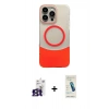 MARSİLYAN™- iPhone 16 Pro Max Kılıf Kozmos Form Özel Seri - Şeffaf Pasifik Cam Ekran Koruyucu + Titanyum Gri Bilvis Titan Kamera Lens