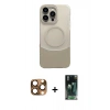 MARSİLYAN™- iPhone 16 Pro Max Kılıf Kozmos Form Özel Seri - Siyah 360 Mat Full Body Arka Koruyucu + Pers Alüminyum Kamera Lens - CLTM