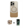 MARSİLYAN™- iPhone 16 Pro Max Kılıf Kozmos Form Özel Seri - Siyah 360 Mat Full Body Arka Koruyucu + Pers Alüminyum Kamera Lens - CLTM