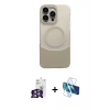 MARSİLYAN™- iPhone 16 Pro Max Kılıf Kozmos Form Özel Seri - Siyah 3D Antistatik Cam Ekran Koruyucu + Bilvis Titan Kamera Lens - GS