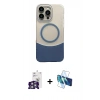 MARSİLYAN™- iPhone 16 Pro Max Kılıf Kozmos Form Özel Seri - Siyah 3D Antistatik Cam Ekran Koruyucu + Bilvis Titan Kamera Lens - GS
