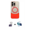 MARSİLYAN™- iPhone 16 Pro Max Kılıf Kozmos Form Özel Seri - Siyah 3D Antistatik Cam Ekran Koruyucu + Bilvis Titan Kamera Lens - TMGI