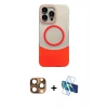 MARSİLYAN™- iPhone 16 Pro Max Kılıf Kozmos Form Özel Seri - Siyah 3D Antistatik Cam Ekran Koruyucu + Pers Alüminyum Kamera Lens - CLTM
