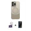 MARSİLYAN™- iPhone 16 Pro Max Kılıf Kozmos Form Özel Seri - Siyah 3D Antistatik Hayalet Cam Ekran Koruyucu + Bilvis Titan Kamera Lens - GS