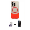 MARSİLYAN™- iPhone 16 Pro Max Kılıf Kozmos Form Özel Seri - Siyah 3D Antistatik Hayalet Cam Ekran Koruyucu + Bilvis Titan Kamera Lens - TMGI