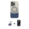 MARSİLYAN™- iPhone 16 Pro Max Kılıf Kozmos Form Özel Seri - Siyah 3D Antistatik Hayalet Cam Ekran Koruyucu + Bilvis Titan Kamera Lens - TMGI