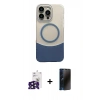 MARSİLYAN™- iPhone 16 Pro Max Kılıf Kozmos Form Özel Seri - Siyah 3D Antistatik Hayalet Cam Ekran Koruyucu + Bilvis Titan Kamera Lens - SH