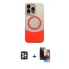 MARSİLYAN™- iPhone 16 Pro Max Kılıf Kozmos Form Özel Seri - Siyah 3D Antistatik Mat Seramik Nano Ekran Koruyucu + PVD Metal Kamera Lens - SH