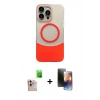 MARSİLYAN™- iPhone 16 Pro Max Kılıf Kozmos Form Özel Seri - Siyah 3D Antistatik Mat Seramik Nano Ekran Koruyucu + Raze Metal Kamera Lens - NLGY