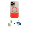 MARSİLYAN™- iPhone 16 Pro Max Kılıf Kozmos Form Özel Seri - Siyah 3D Antistatik Seramik Nano Ekran Koruyucu + Raze Metal Kamera Lens - NLGY