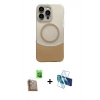 MARSİLYAN™- iPhone 16 Pro Max Kılıf Kozmos Form Özel Seri - Siyah 3D Antistatik Seramik Nano Ekran Koruyucu + Raze Metal Kamera Lens - CLTM