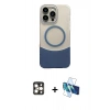 MARSİLYAN™- iPhone 16 Pro Max Kılıf Kozmos Form Özel Seri - Siyah 3D Antistatik Seramik Nano Ekran Koruyucu + Gold PVD Metal Kamera Lens
